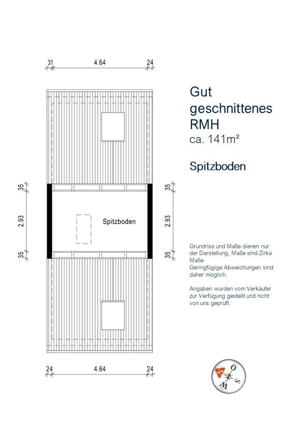 Grundriss Spitzboden