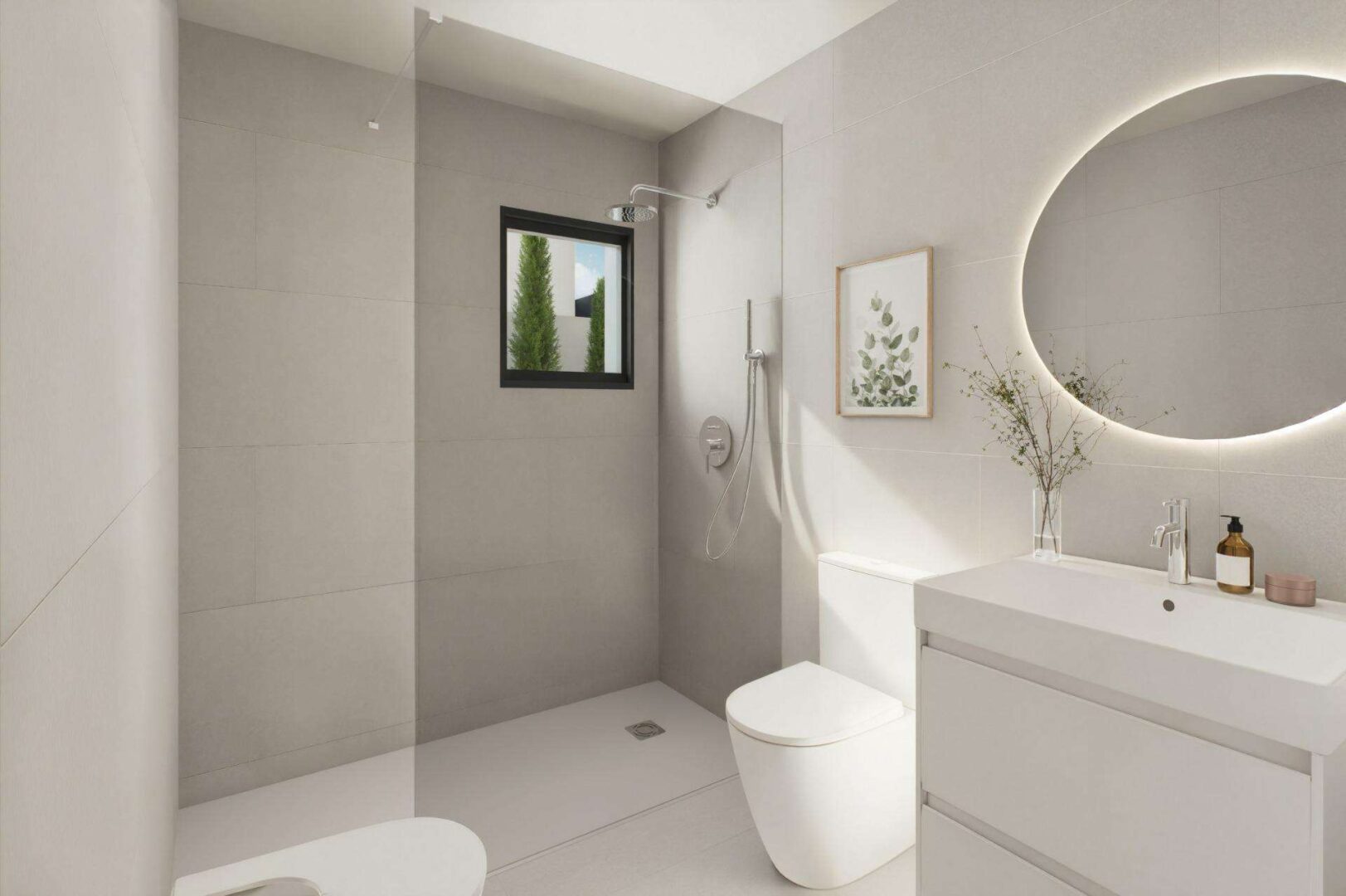 Dusche und WC